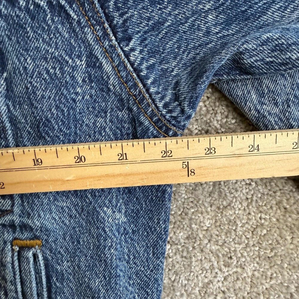 Vintage Levis Mens Medium Denim Trucker Jacket Blue 70507-0219 90s Blue Tab - Picture 5 of 8